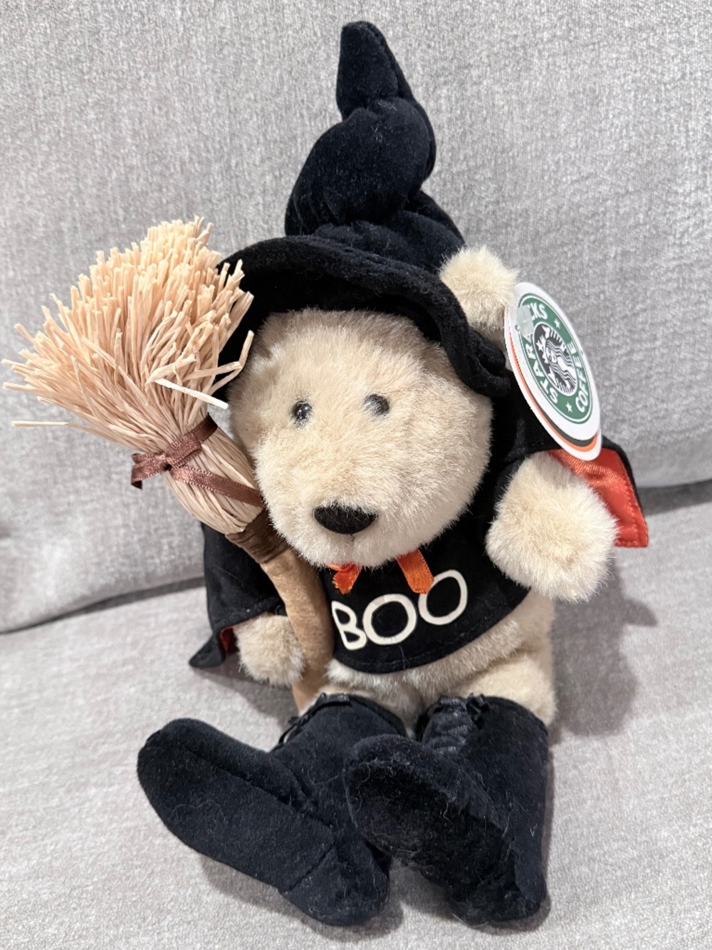 Starbucks Bearista Bear 11th Edition Halloween Witch Plush Glow in the Dark NWT